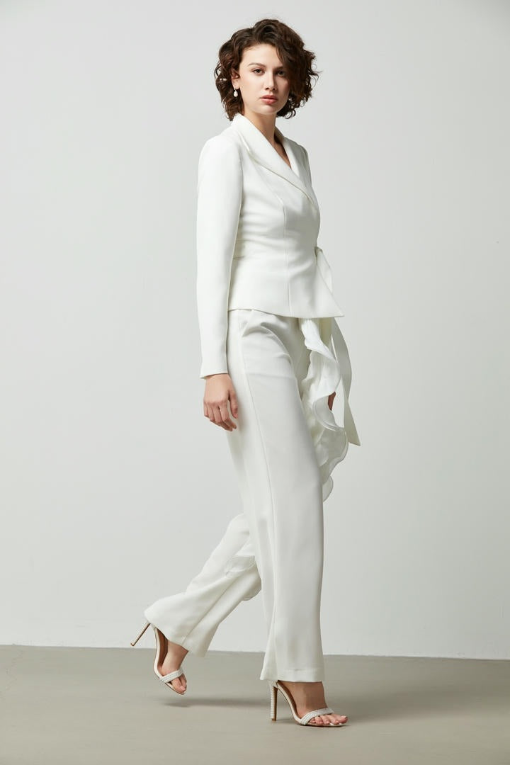 High-Waist Slit Pants