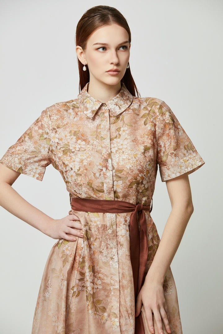 Printed Shirt Dress