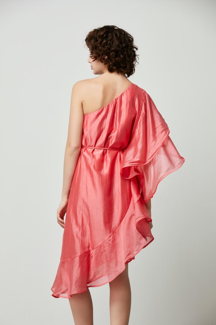 One-Shoulder Ruffle Dress