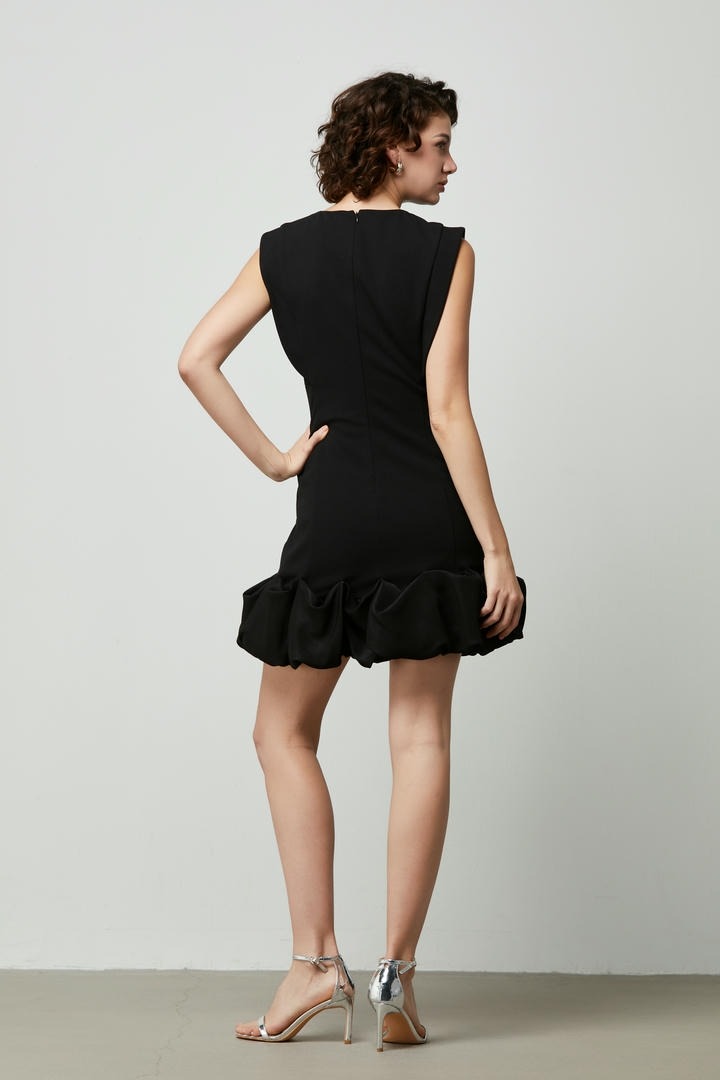 Mini ruffle hem dress