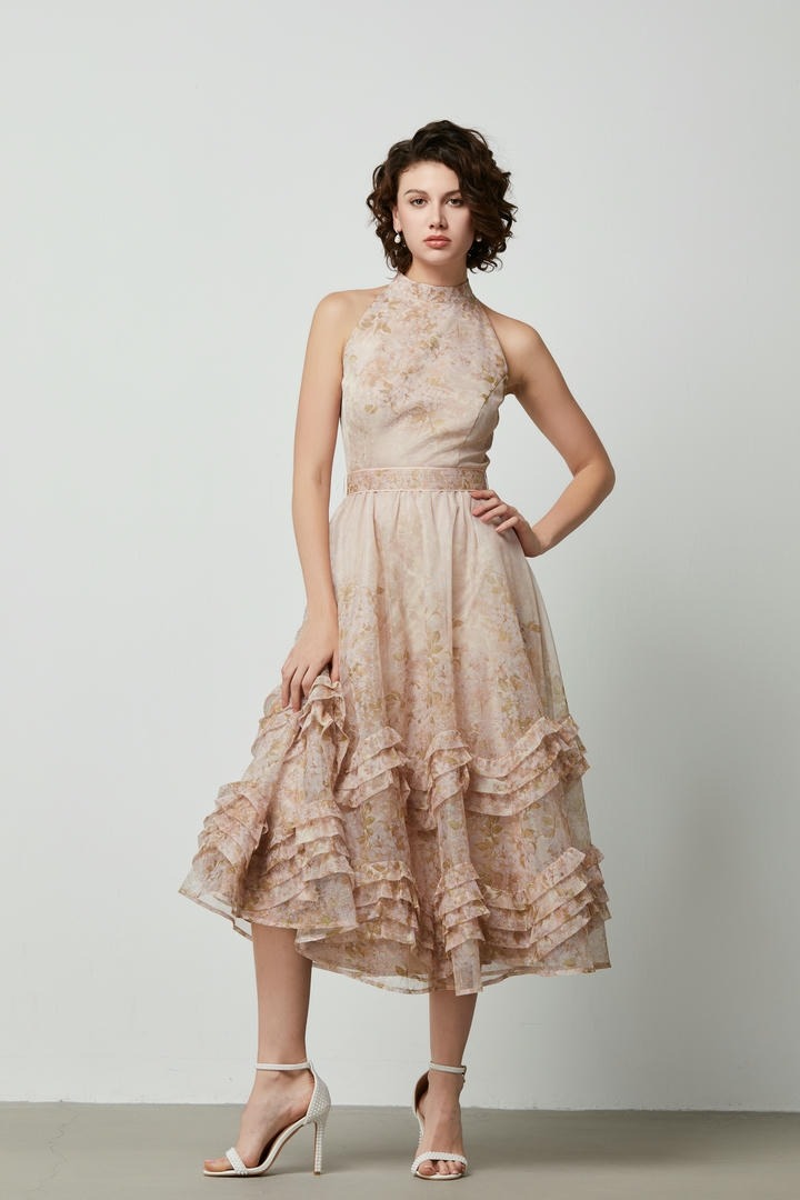 Tulle frill trimming inserts Dress