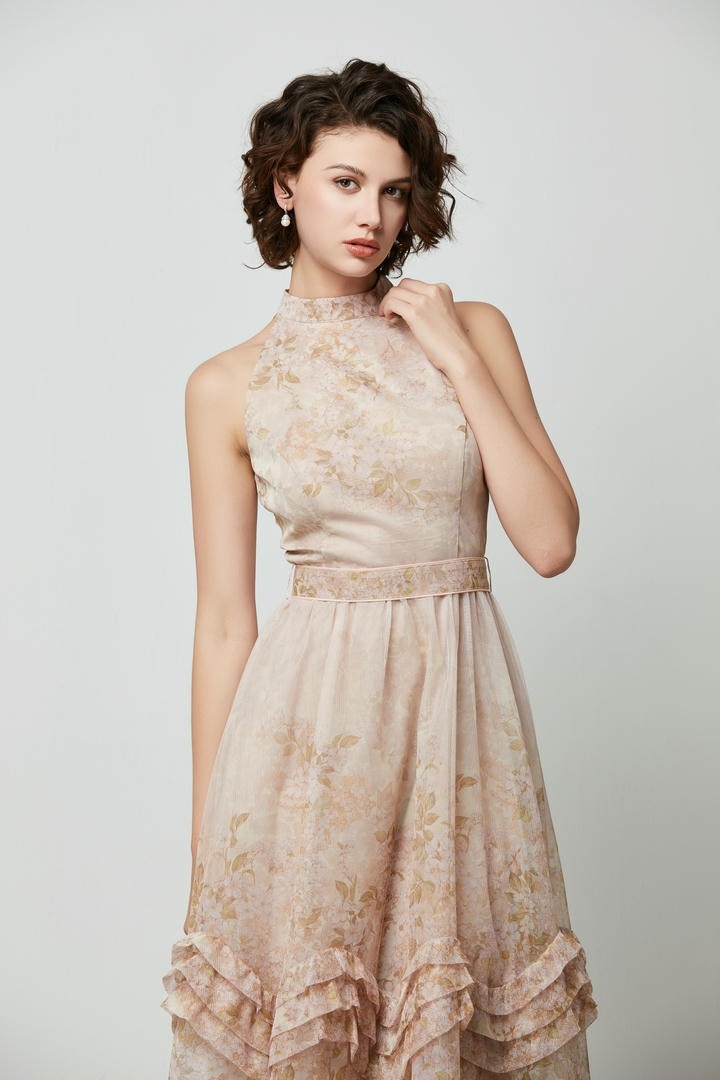 Tulle frill trimming inserts Dress