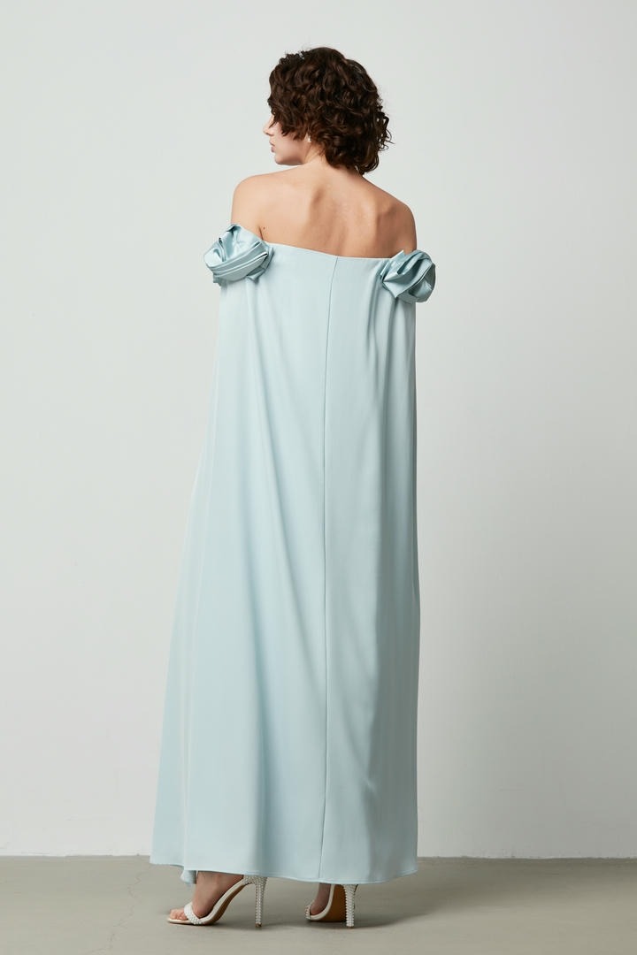 Statement floral shoulders dress