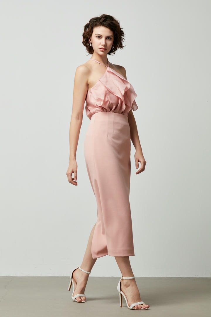Pink pencil skirt