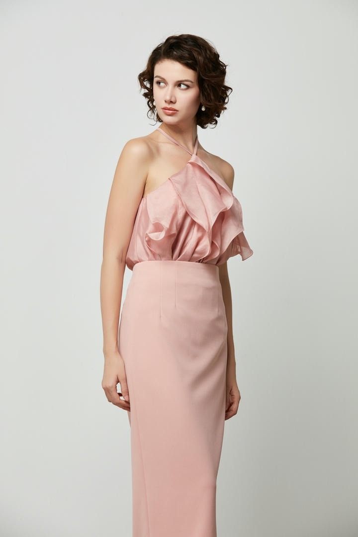 Ruffled Halter Neck Top