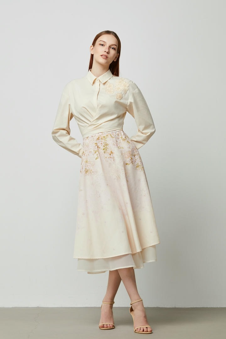 Printed layered Skirt