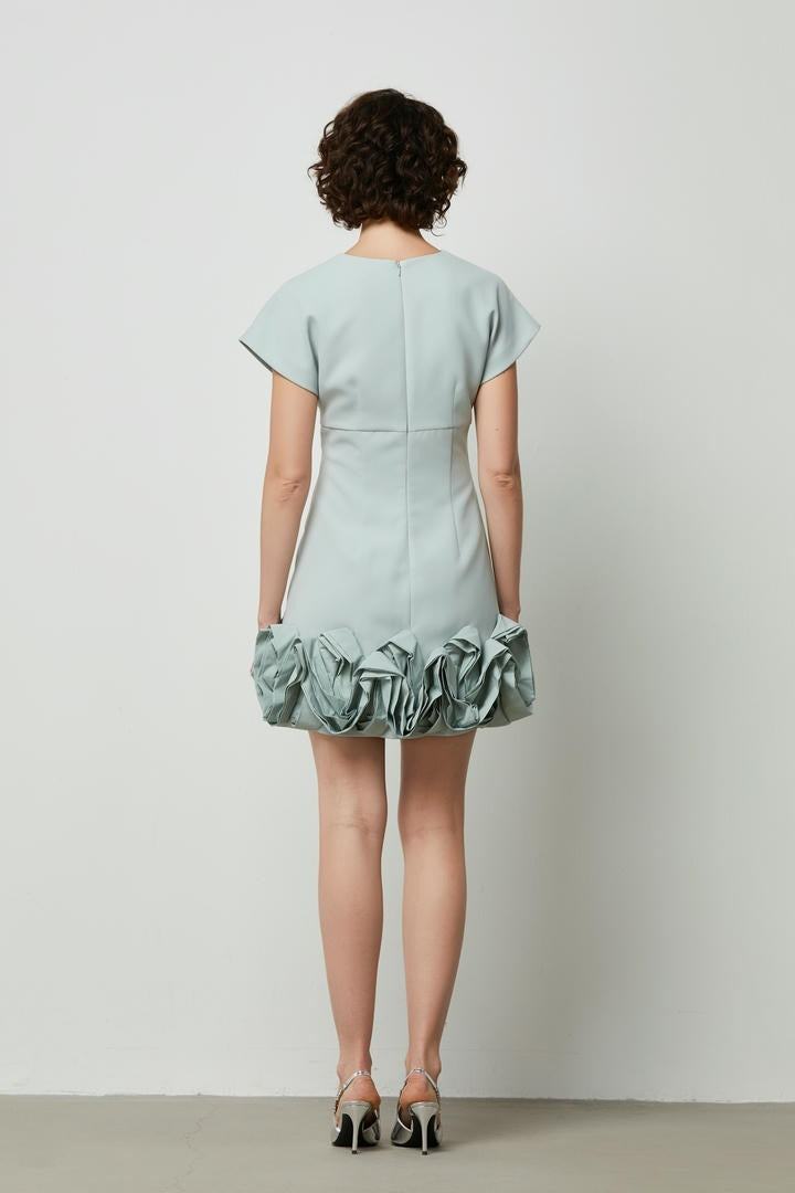 3D Ruffle hem Dress