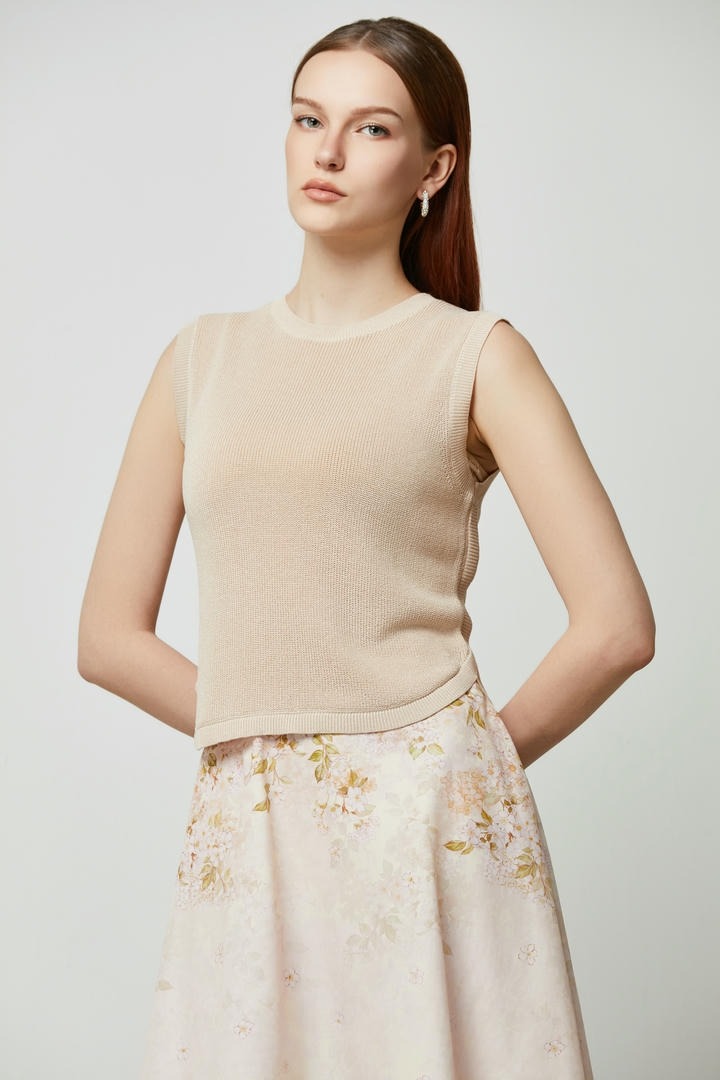 Ribbed Hem Knit Top