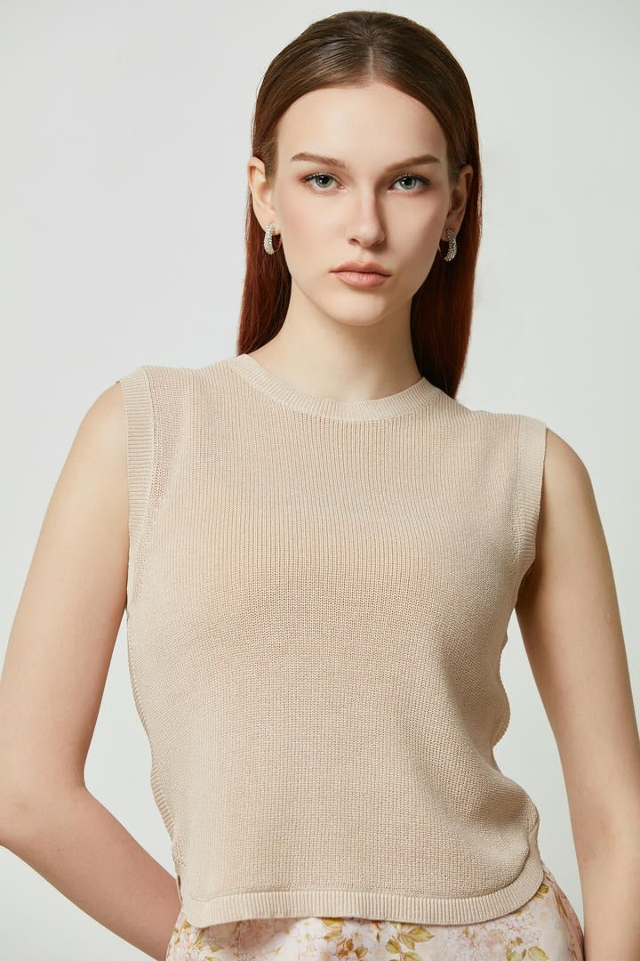 Ribbed Hem Knit Top