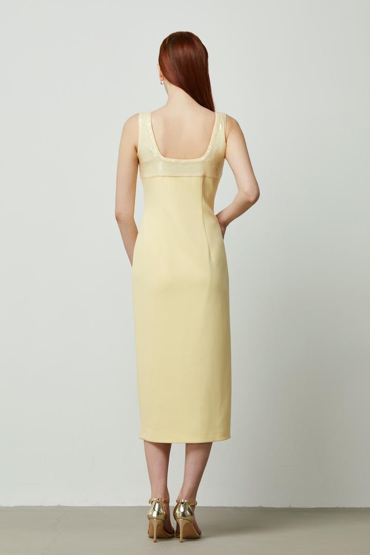 Midi Sequin Panel Dress