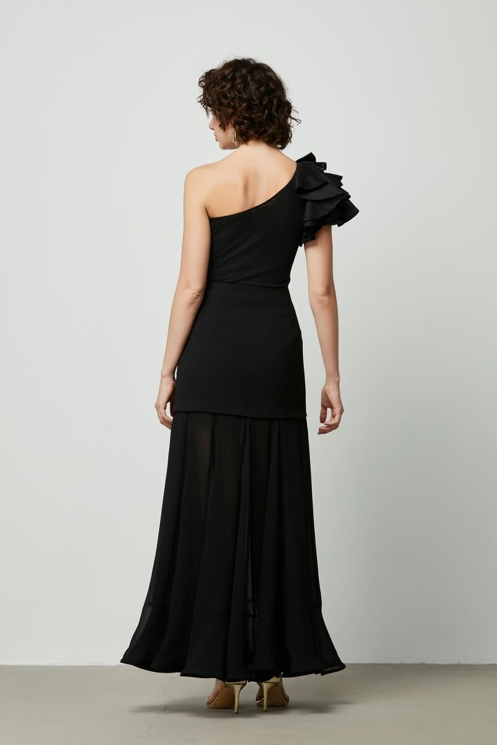 Chiffon fit and flair skirt