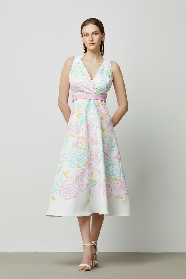 Printed crossover Dress
