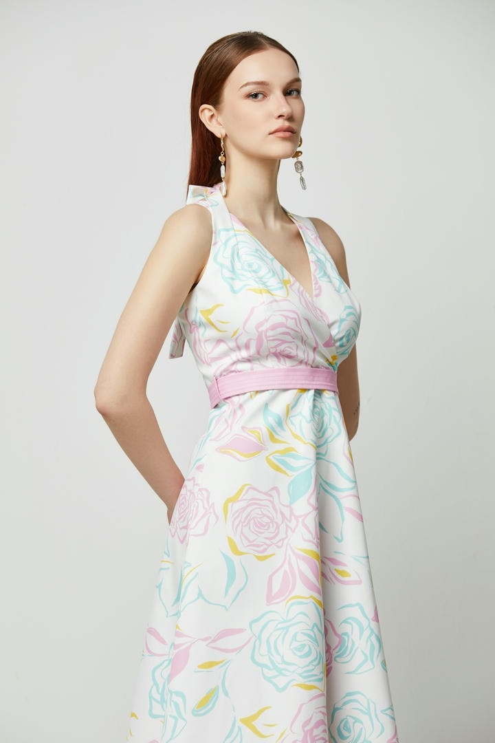 Printed crossover Dress