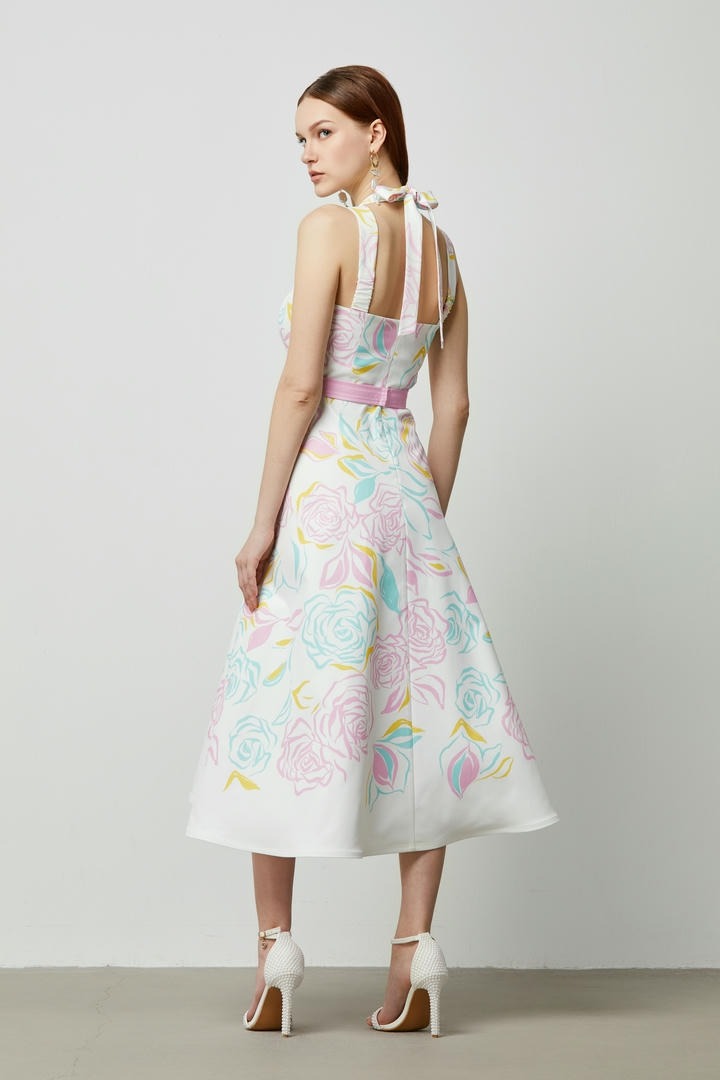 Printed crossover Dress