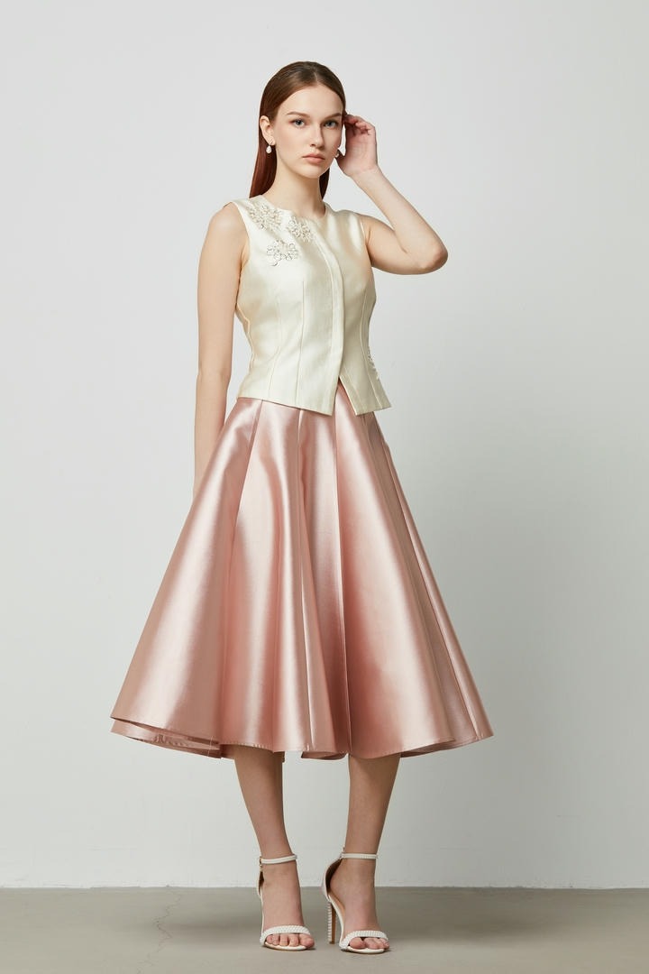 A-Line Satin Skirt