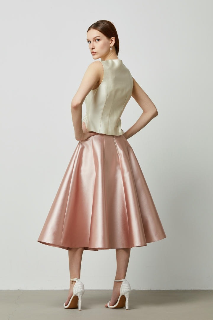A-Line Satin Skirt