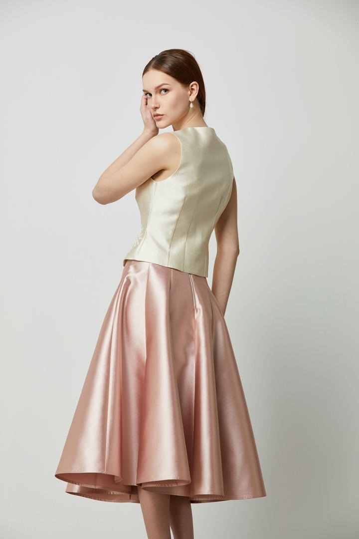 Embellished Satin Vest