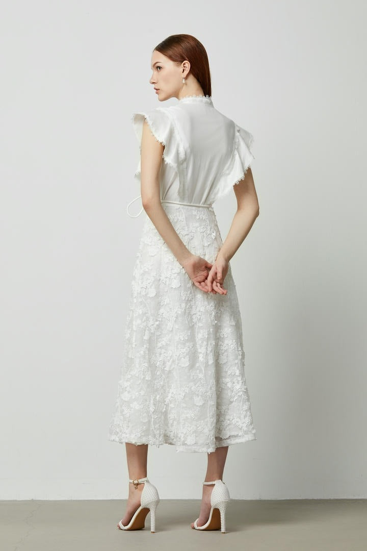 Statement cape sleeves Dress