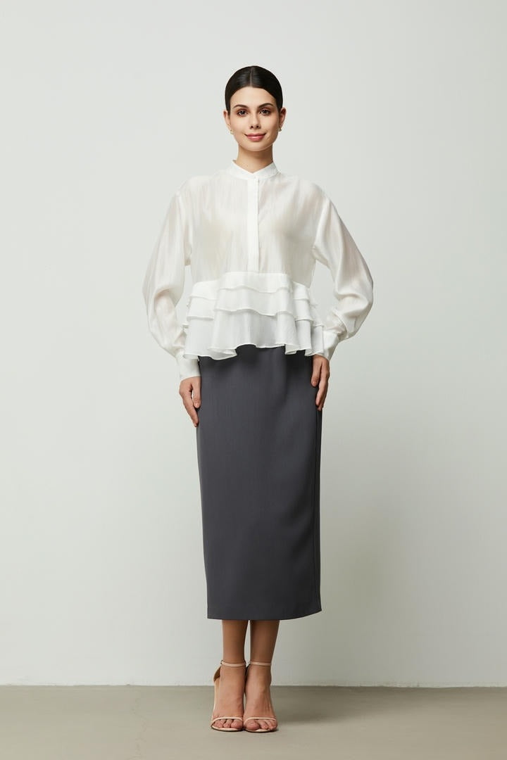 Elegant Chiffon Ruffled Top