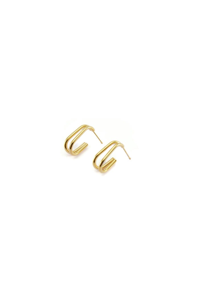 Bold Double Geometric Earrings