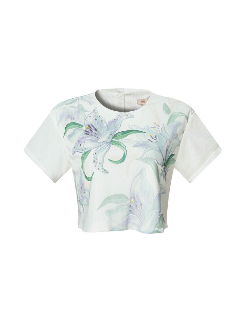 Printed Crop Tee