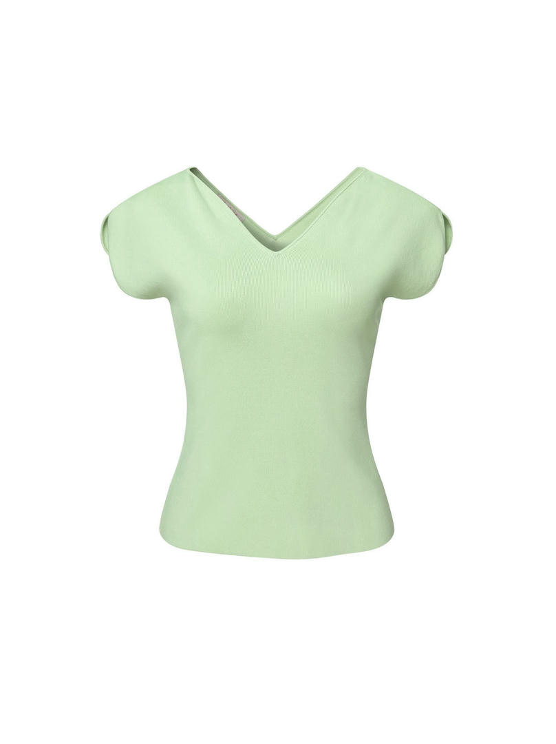 V-Neck Knit Top