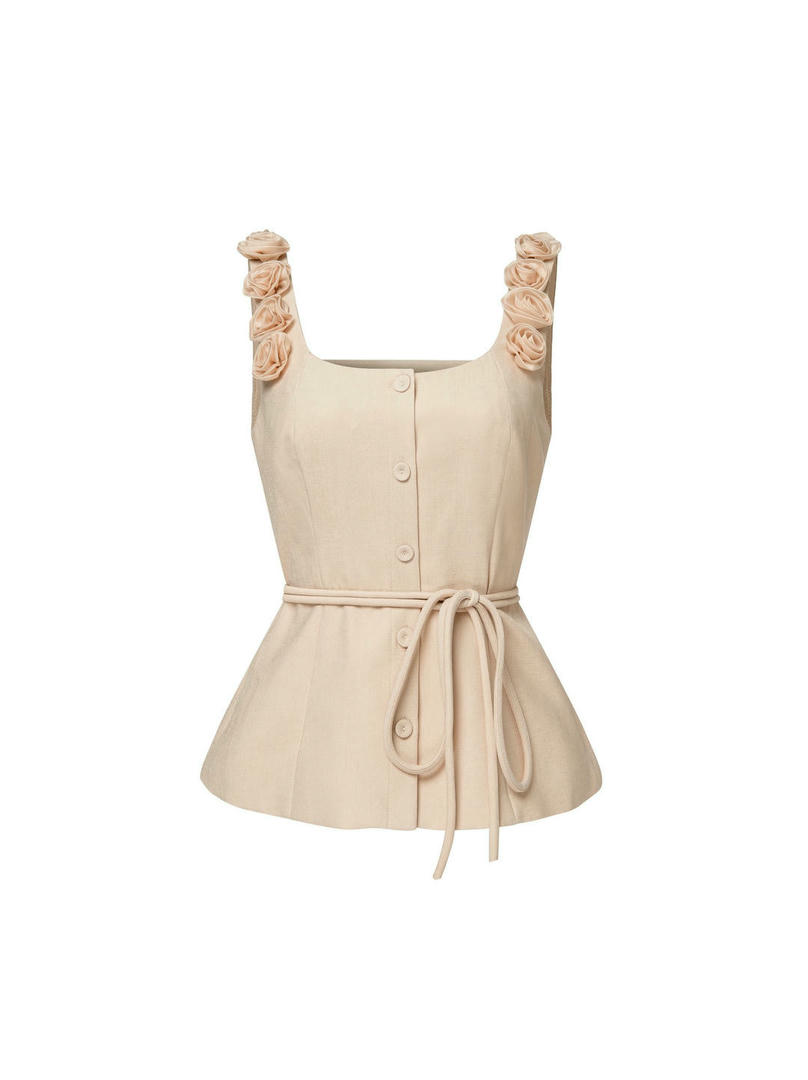 Rose Details crepe Top