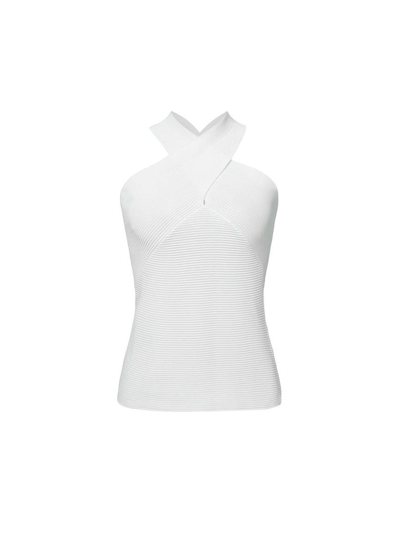 Cross Halter necklne Top