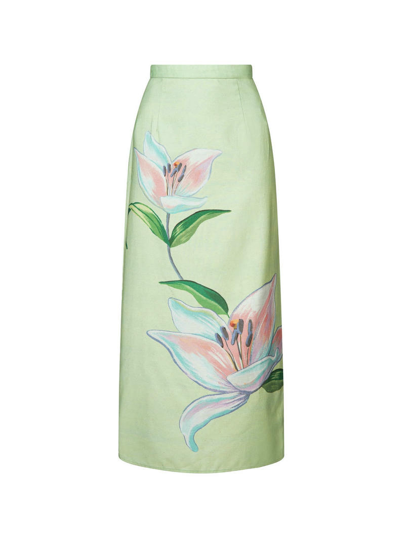 Printed Pencil Skirt