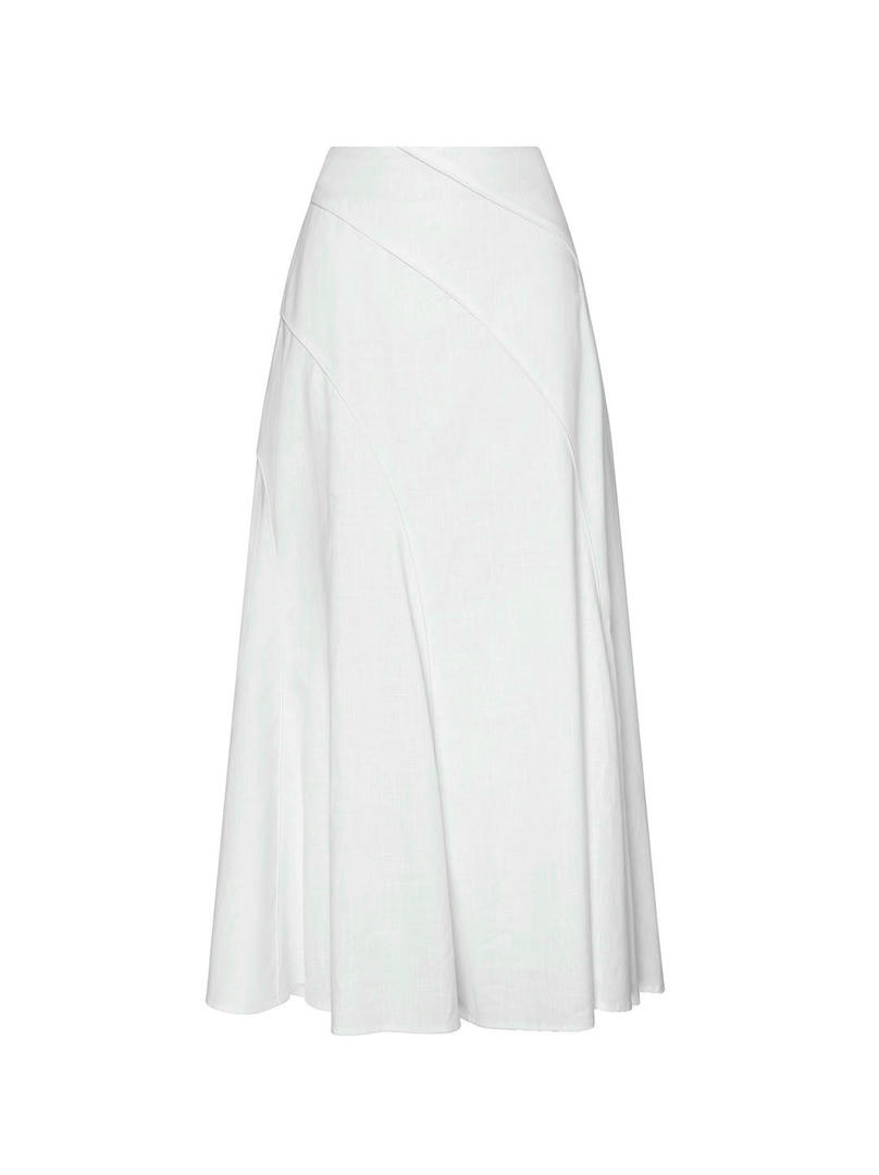 Slanted Cut Maxi Skirt