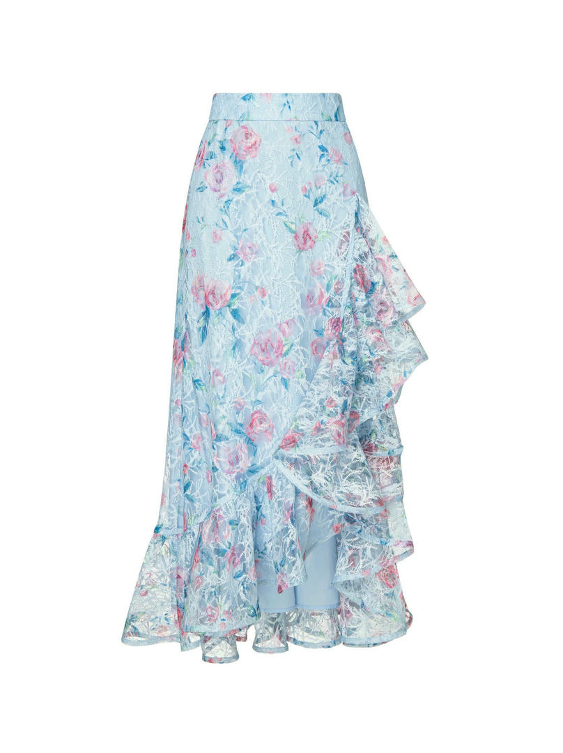 Ruffled Floral Skirt