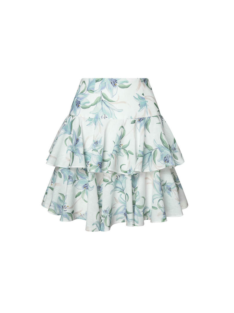 Ruffled layer mini skirt