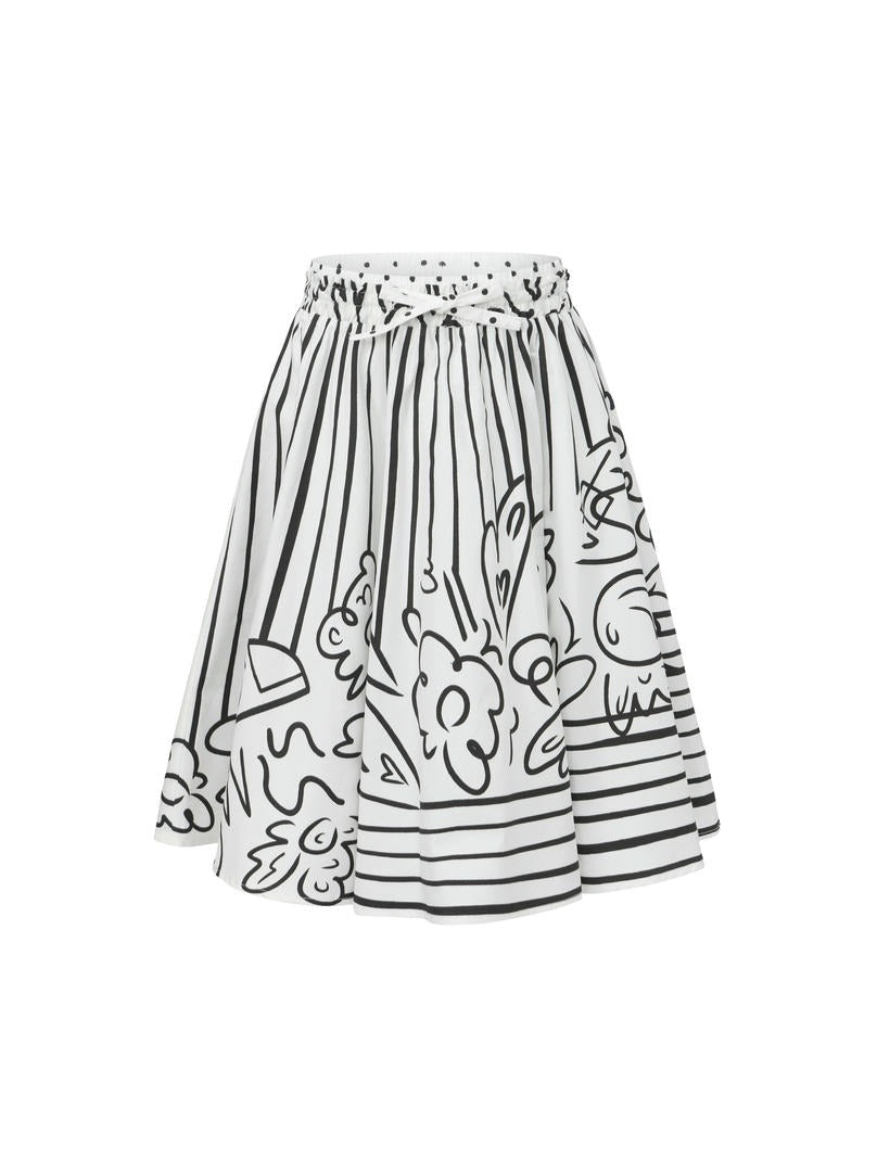 Kids Poplin Print Skirt