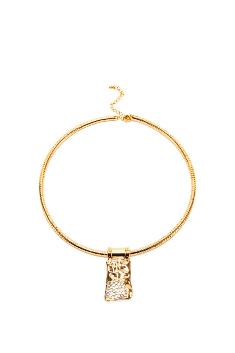 Golden choker necklace