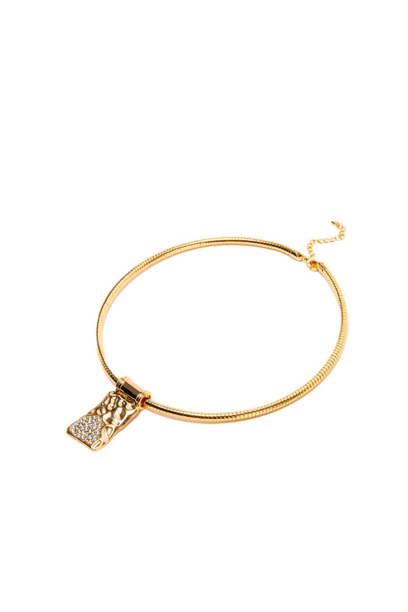 Golden choker necklace