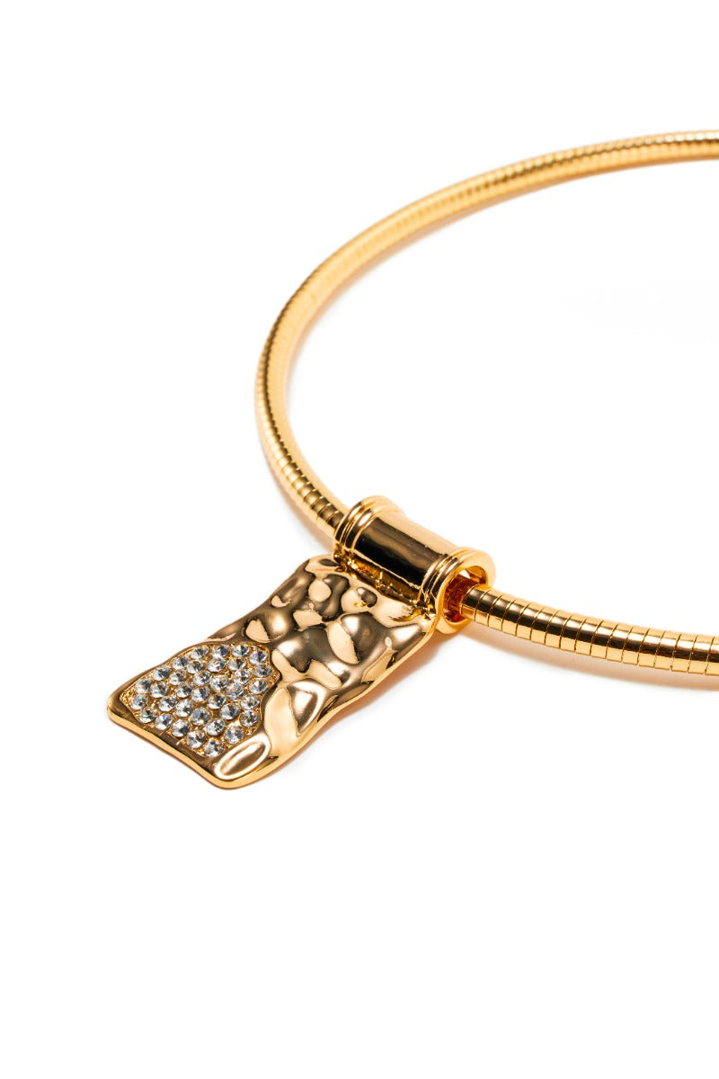 Golden choker necklace