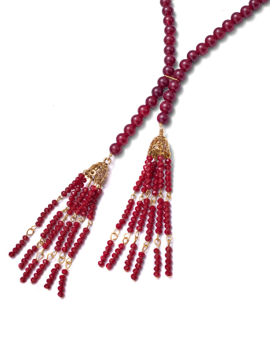 Crimson Bead Necklace