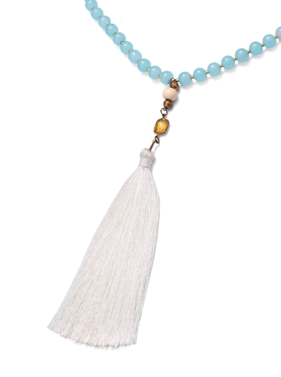 Turquoise Tassel Necklace
