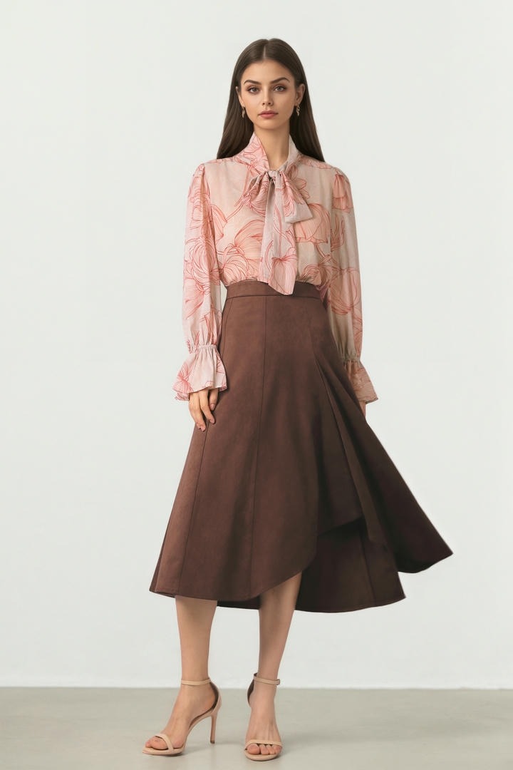 CHIFFON BLOUSE WITH SCARF