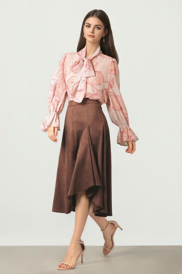CHIFFON BLOUSE WITH SCARF