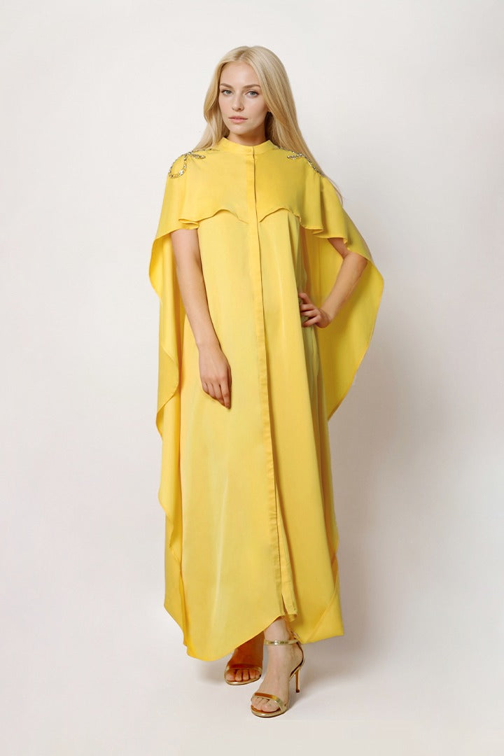 Embellished shoulders kaftan