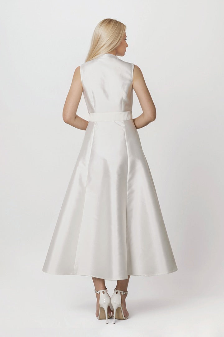 Golden Bloom Midi Dress
