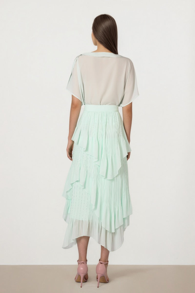 Light Green Crepe Top