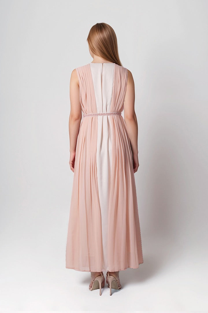 Pleated inserts kaftan