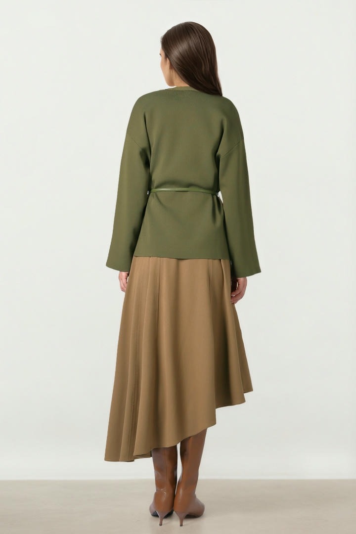 Belted Knit Cardigan
