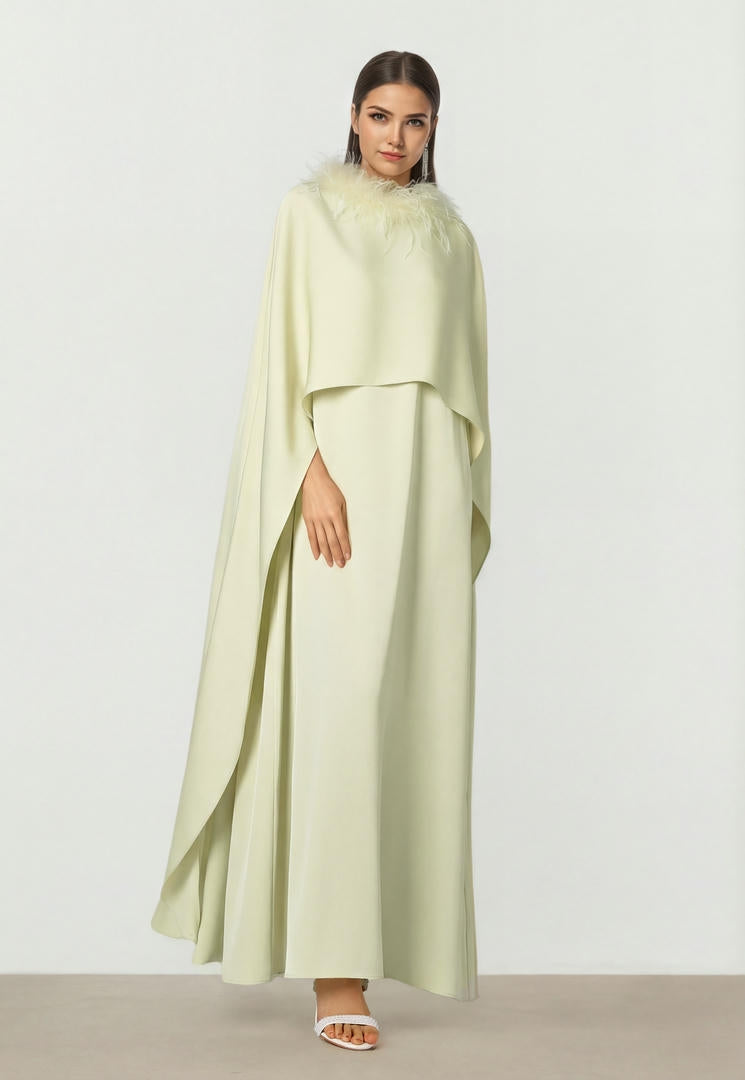 Feather Cape Kaftan