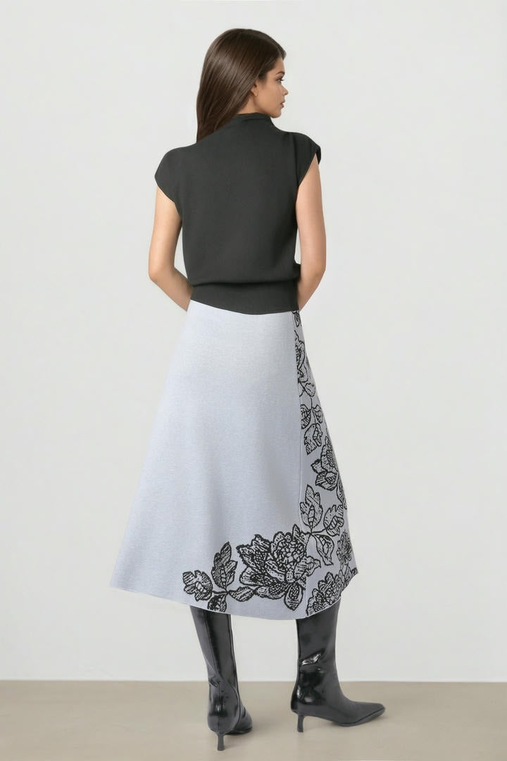 Black Short-Sleeve Knit