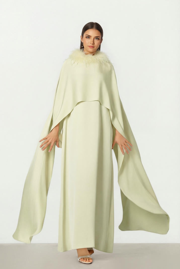 Feather Cape Kaftan