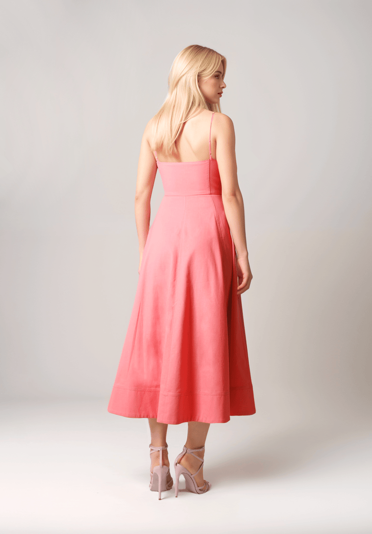Coral Lacing Detail Dress
