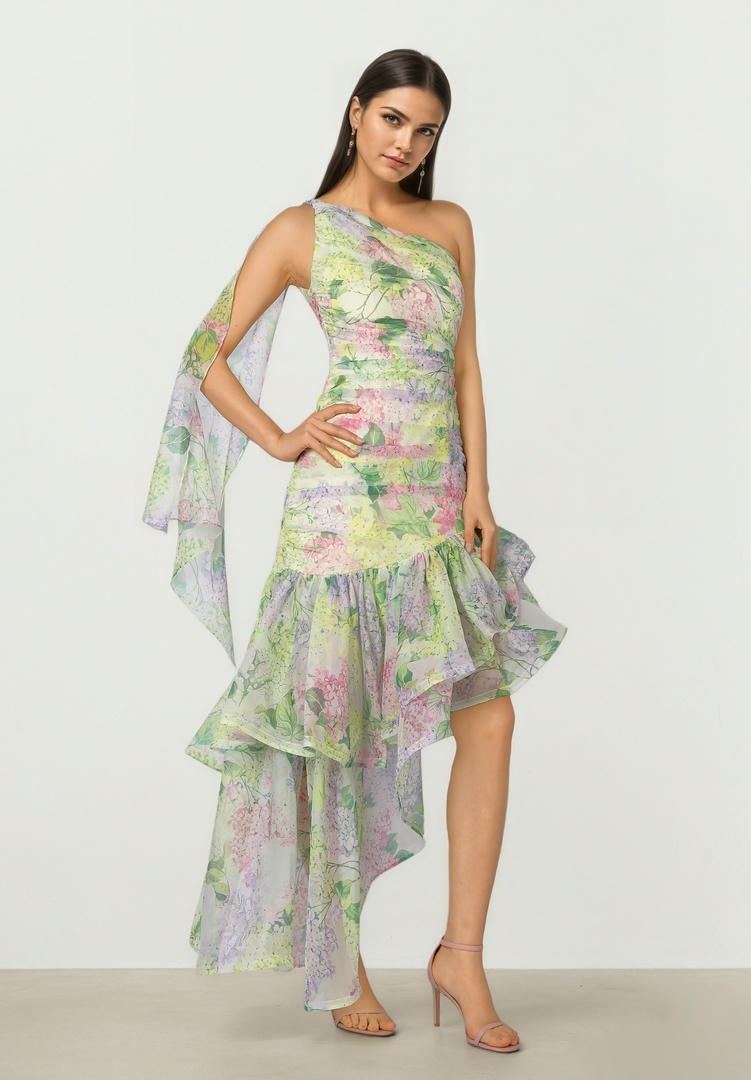 Ruffled Mini Dress